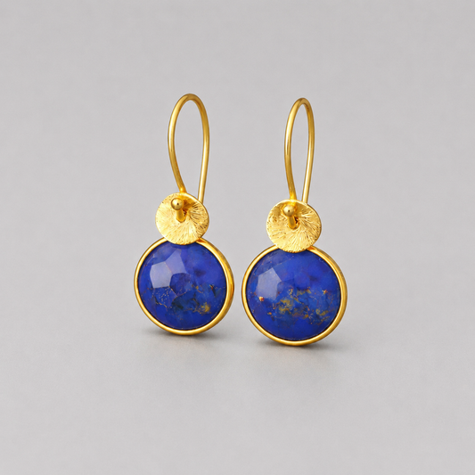 Gold Vermeil Lapis Lazuli Earrings