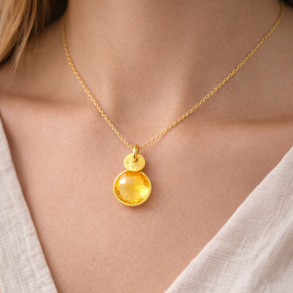 Citrine Gold Vermeil Necklace