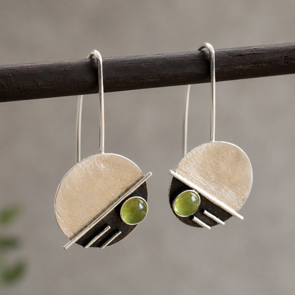Peridot sterling silver earrings.