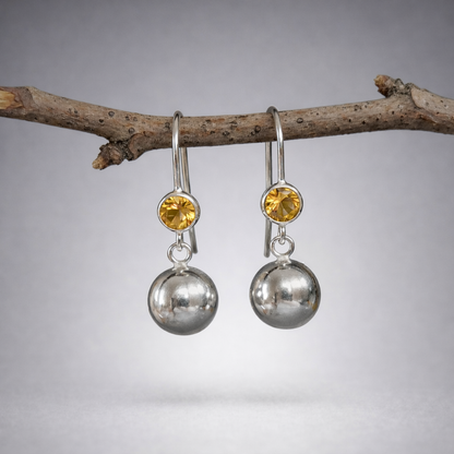 Sterling Silver Gemstone Dangle Earrings Amethyst Citrine Garnet Peridot