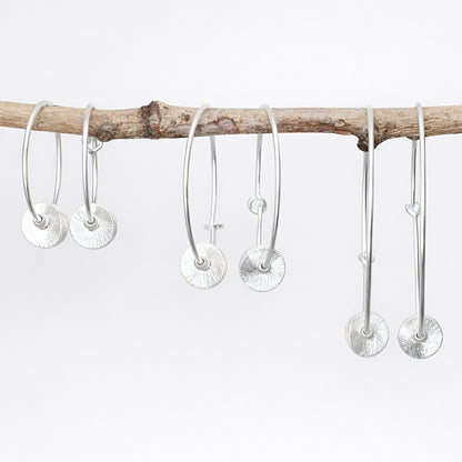 Sterling Silver Hoop Earrings.