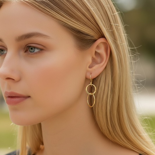 Double circle earrings