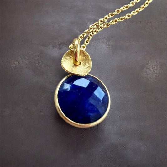 Sapphire & 24k Gold Vermeil Necklace