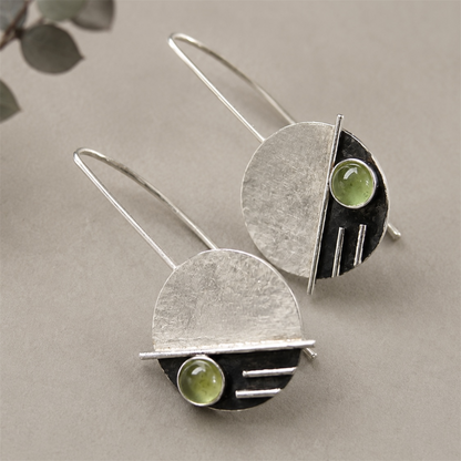 Peridot sterling silver earrings.