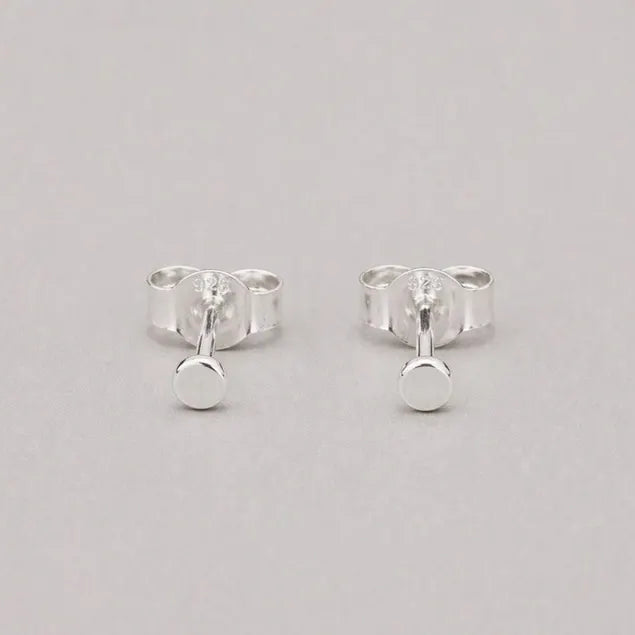 2mm Oxidised Sterling Silver Stud Earrings - Tiny Unisex Studs