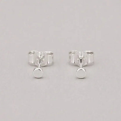 2mm Oxidised Sterling Silver Stud Earrings - Tiny Unisex Studs