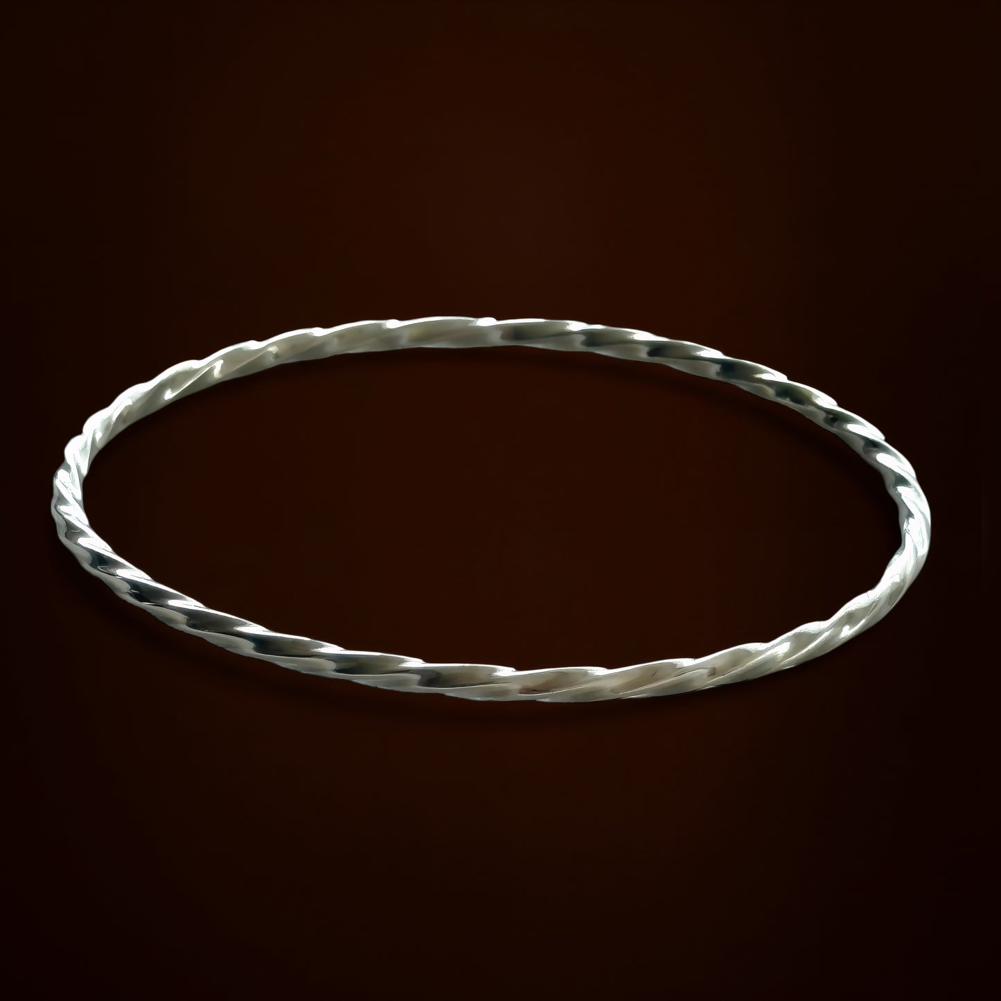 Twisted Sterling Silver Bangle