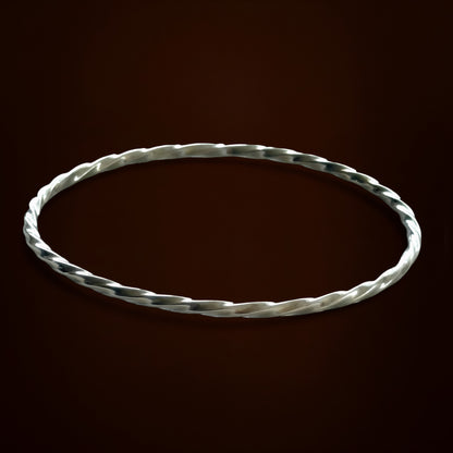 Twisted Sterling Silver Bangle