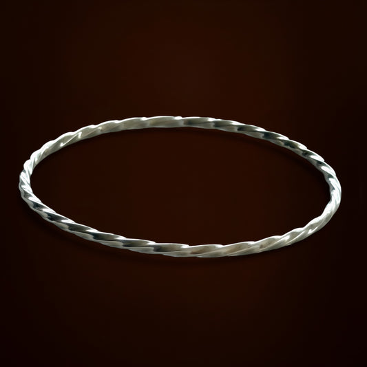 Twisted Sterling Silver Bangle