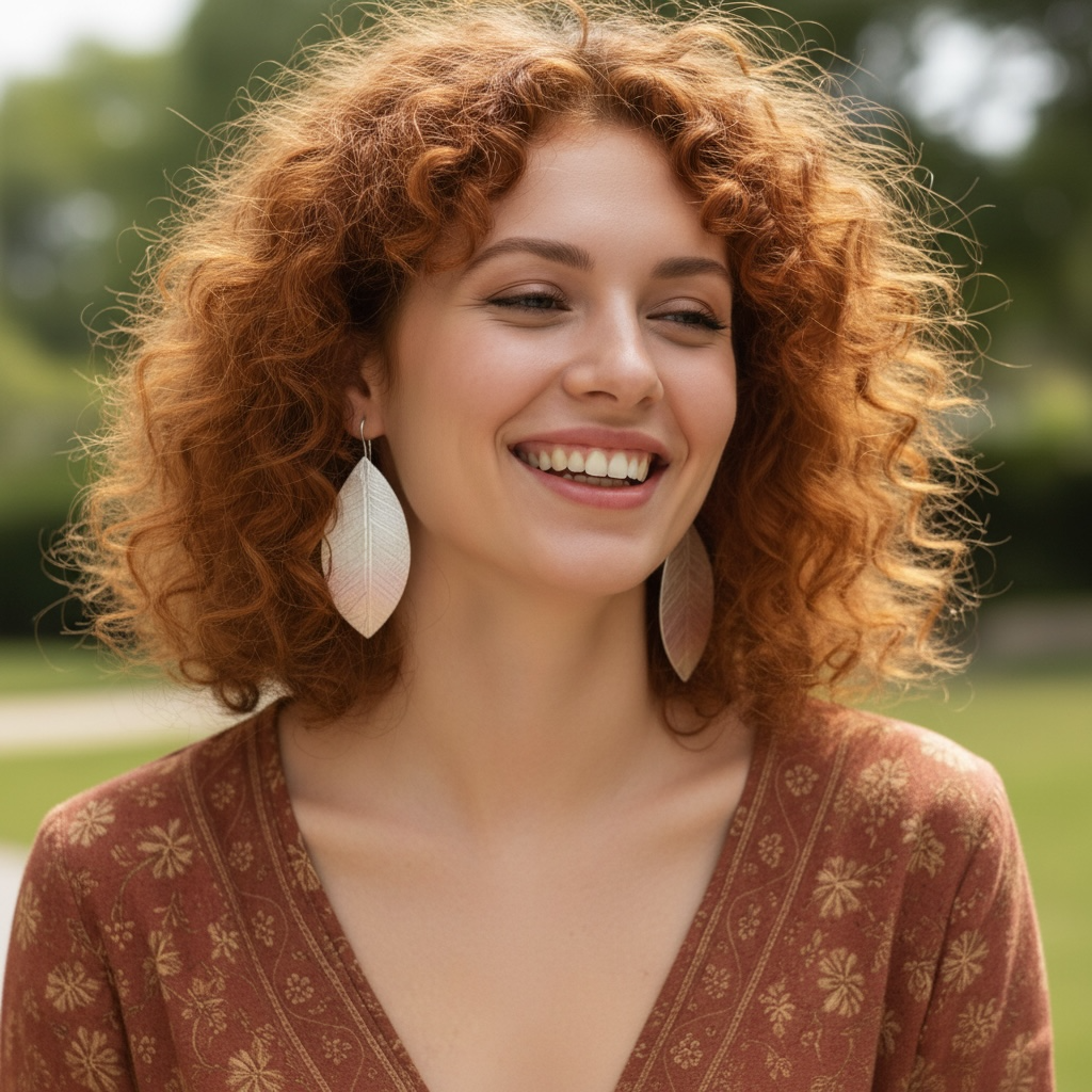 Artisan large leaf sterling silver earrings. Made to order.