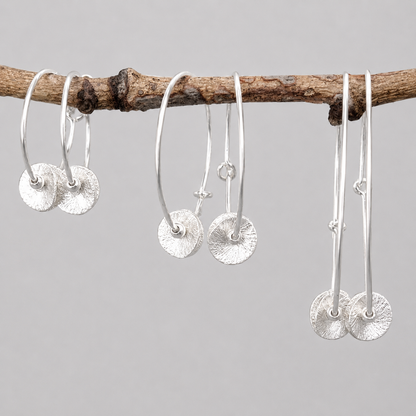 Sterling Silver Hoop Earrings.