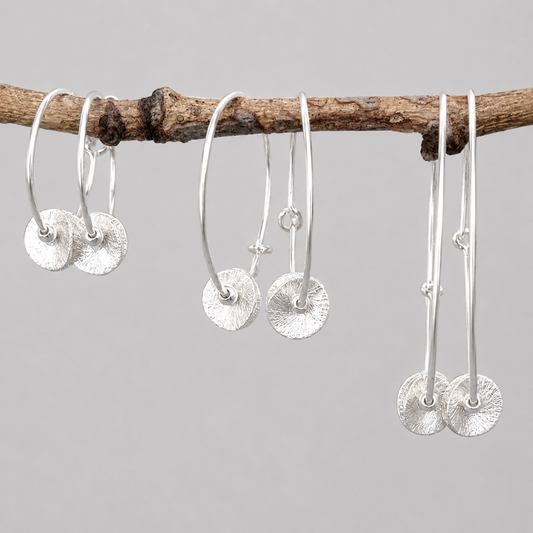 Sterling Silver Hoop Earrings.