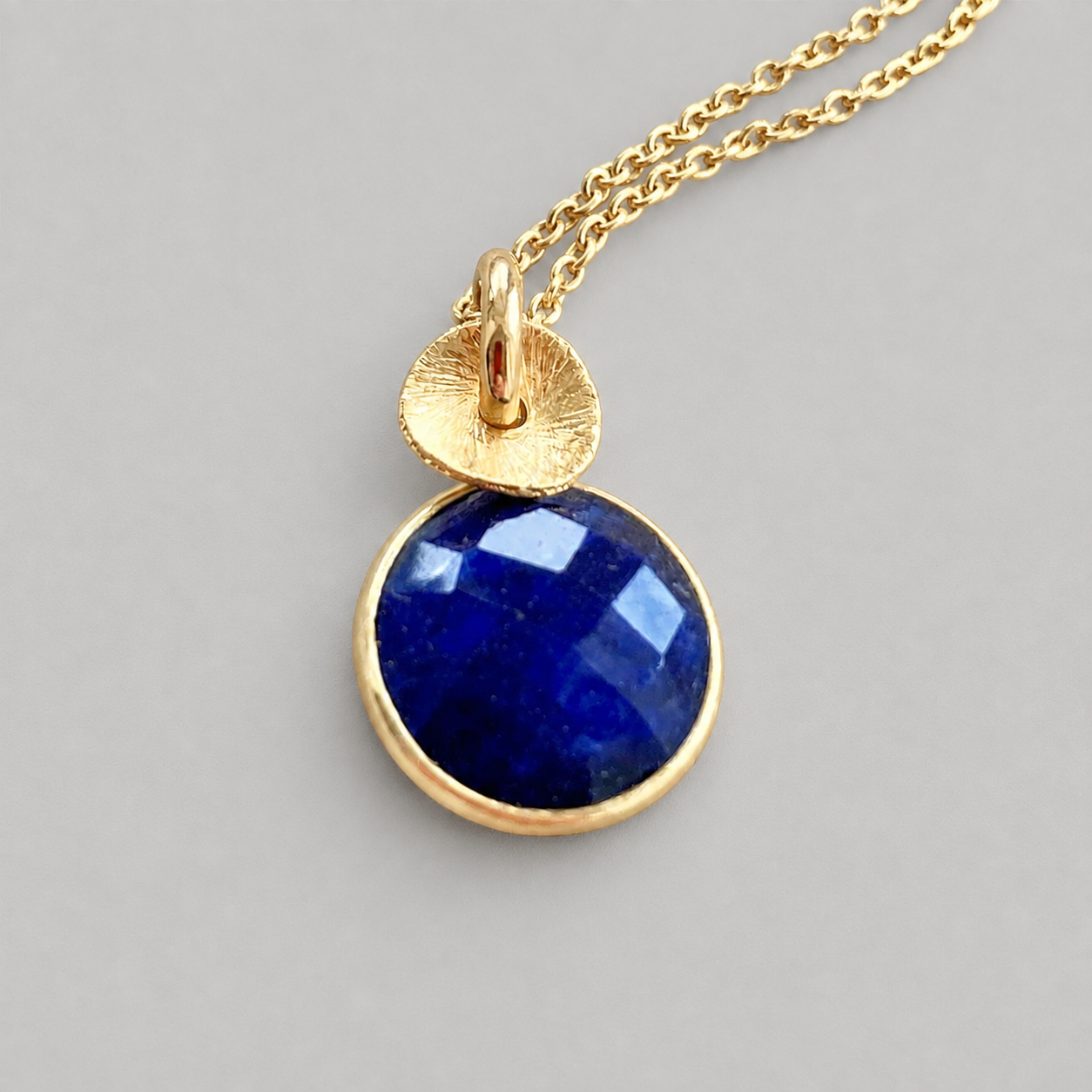 Sapphire & 24k Gold Vermeil Necklace