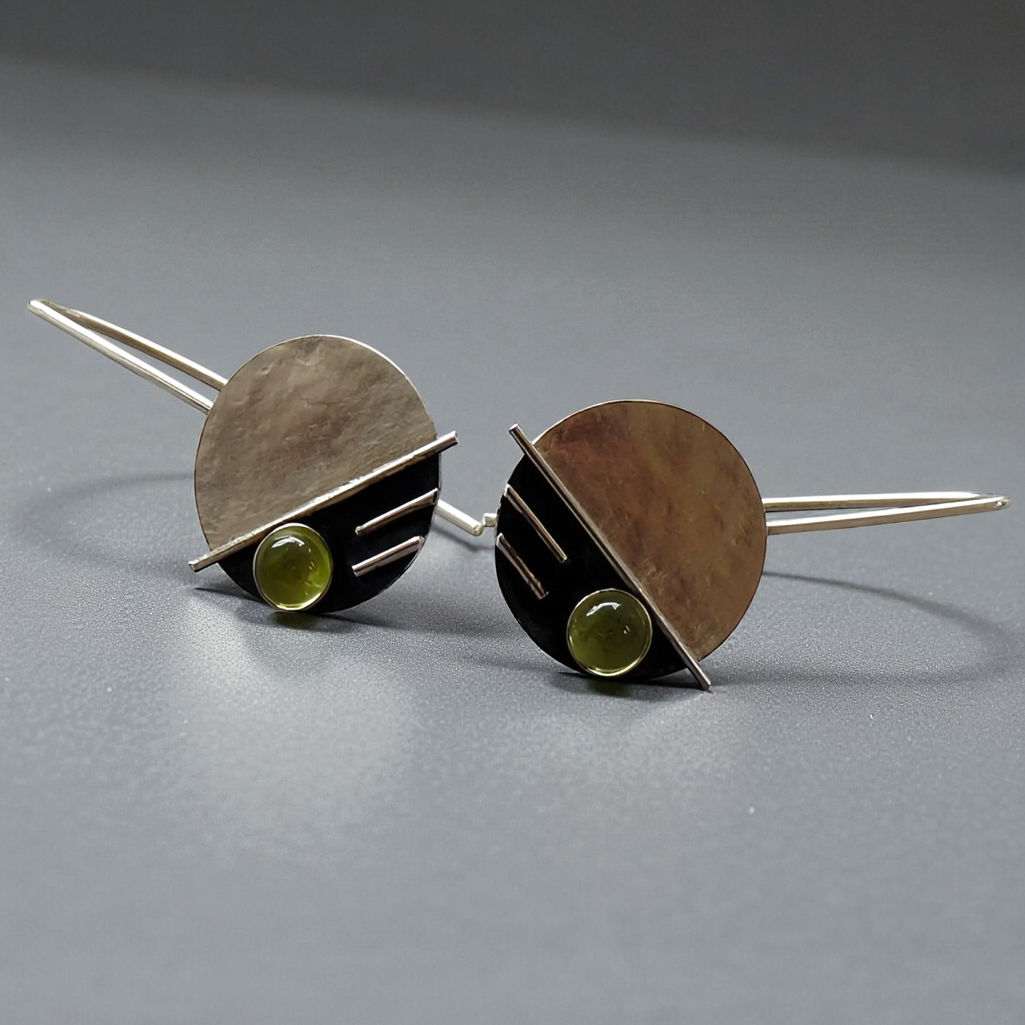 Peridot sterling silver earrings.