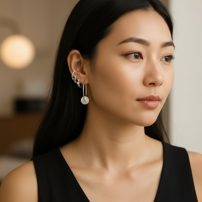 Sterling Silver Hoop Earrings.