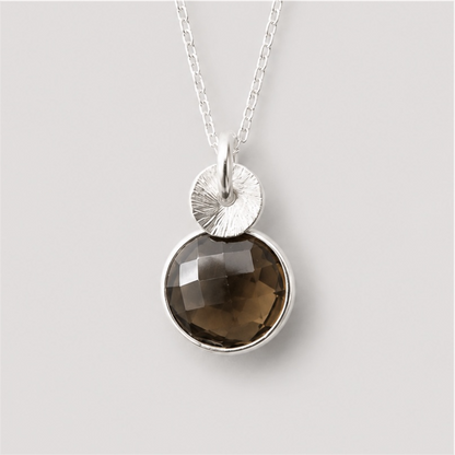 Sterling Silver Smoky Quartz Necklace