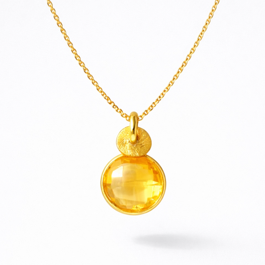 Citrine Gold Vermeil Necklace