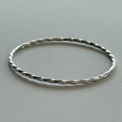 Twisted Sterling Silver Bangle