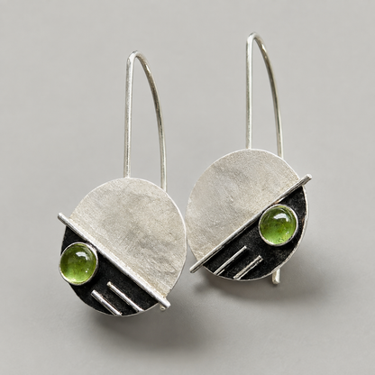 Peridot sterling silver earrings.