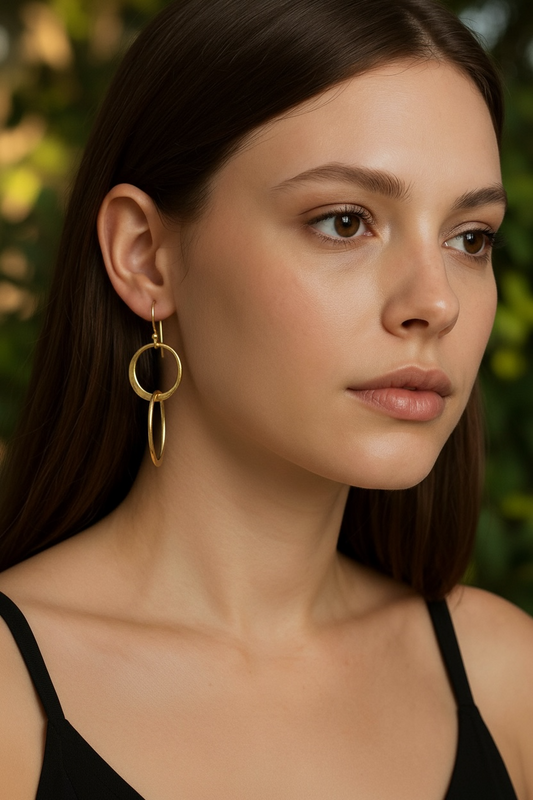 Double circle earrings