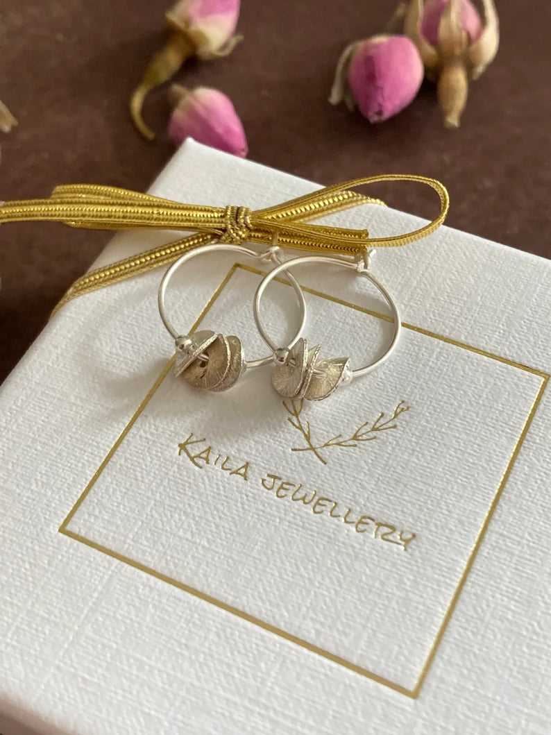 Sterling Silver Hoop Earrings.