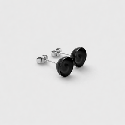 Sterling Silver Bowl Stud Earrings
