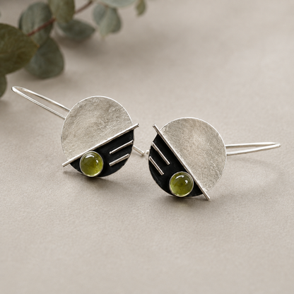 Peridot sterling silver earrings.