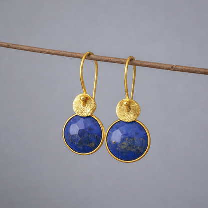 Gold Vermeil Lapis Lazuli Earrings