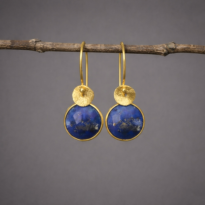 Gold Vermeil Lapis Lazuli Earrings