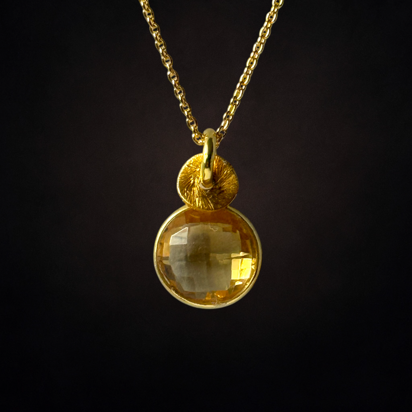 Citrine Gold Vermeil Necklace