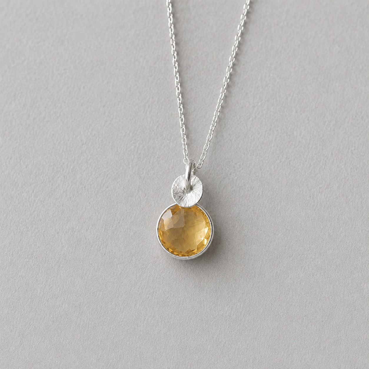 Citrine Sterling Silver Necklace