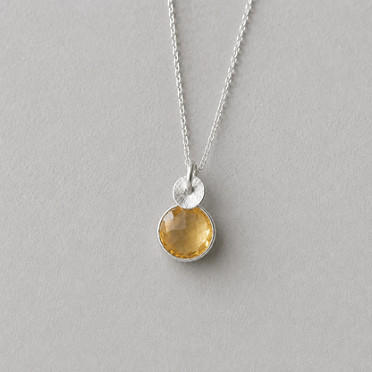 Citrine Sterling Silver Necklace