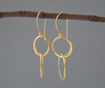 Double circle earrings
