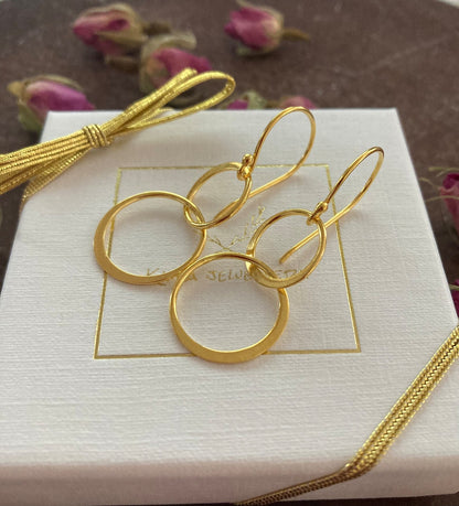 Double circle earrings