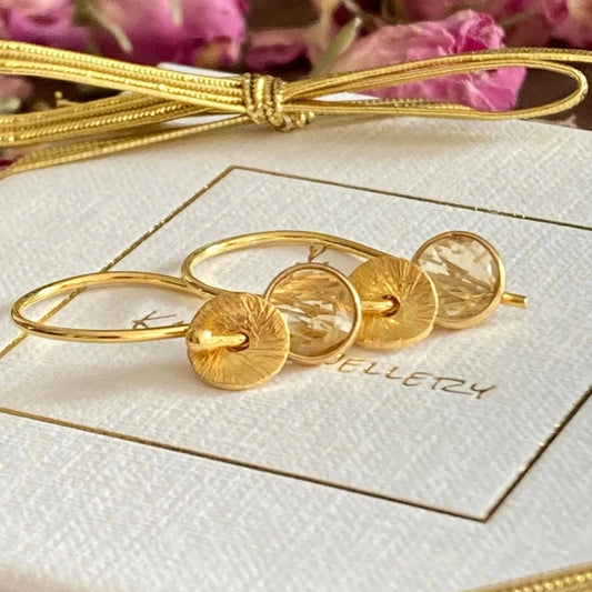 citrine gold vermeil earrings