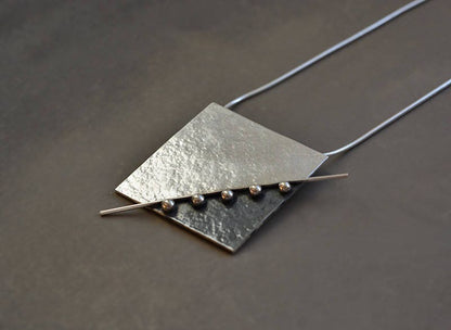 Sterling silver square pendant. MADE TO ORDER.