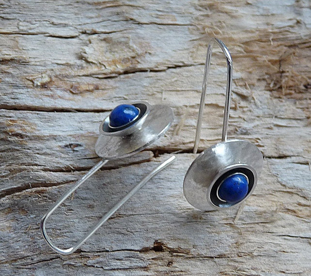 Sterling silver earrings with Lapis Lazuli.
