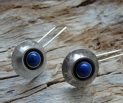 Sterling silver earrings with Lapis Lazuli.