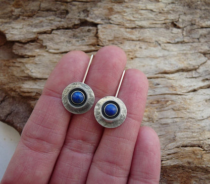 Sterling silver earrings with Lapis Lazuli.
