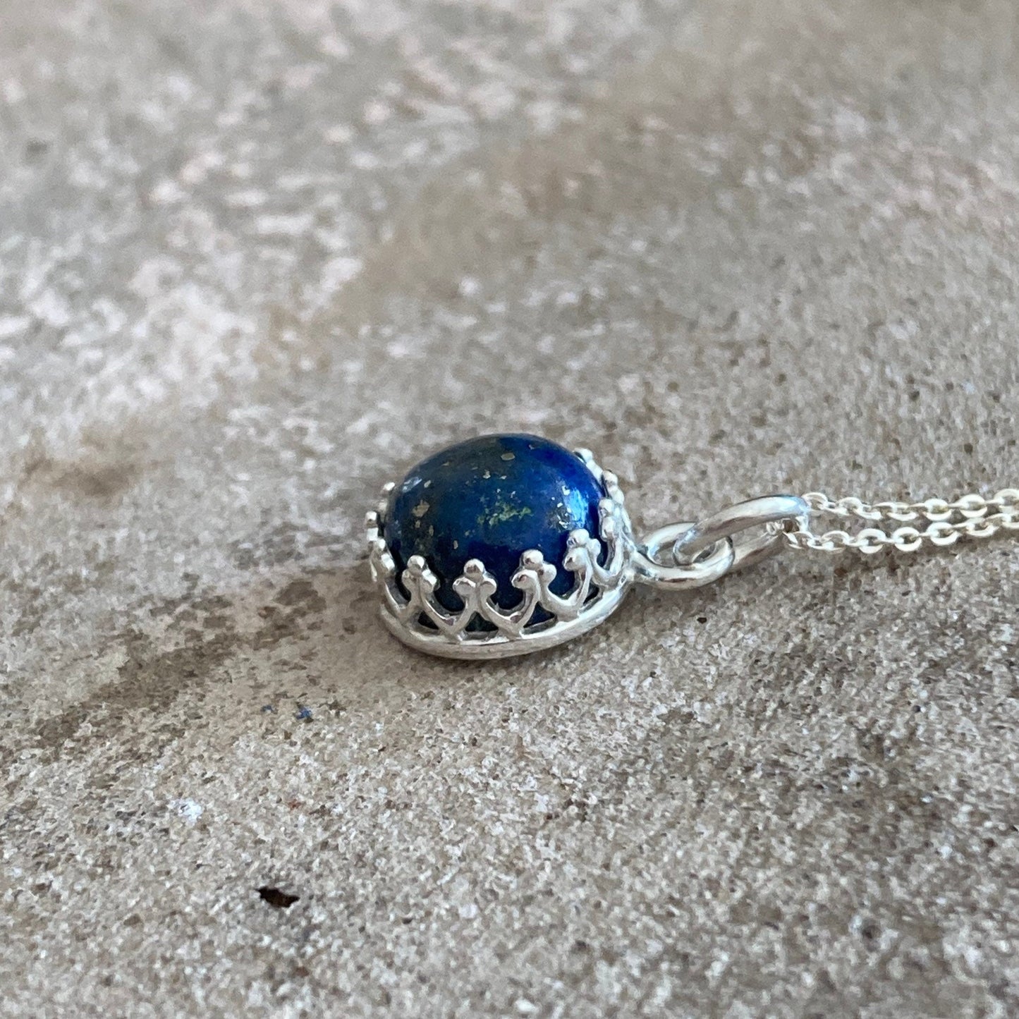 Sterling silver Lapis Lazuli necklace.