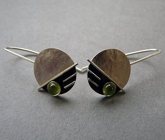 Peridot sterling silver earrings.